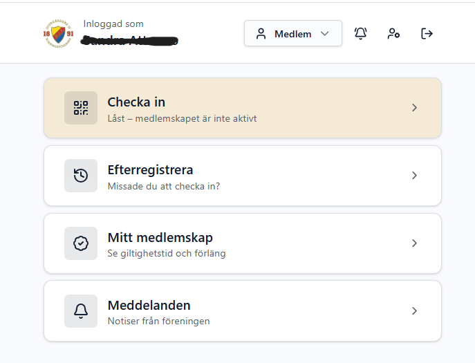 Byte av system för medlems- och närvaroregistrering