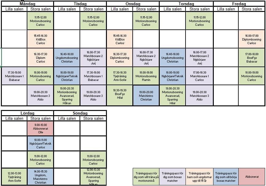 Höstschema 2024